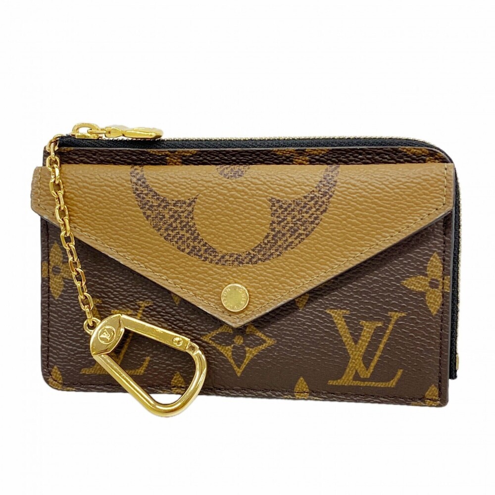 Louis Vuitton Monogram Giant Reverse Portefeuille Verso Wallet/Coin Case M813...